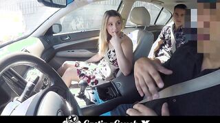 Обри Синклер трахается на Casting Couch пока её парень смотрит